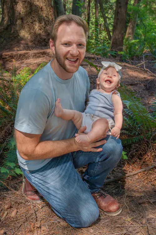 Eli with his baby